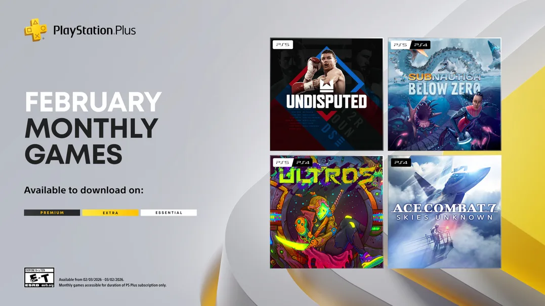 The PlayStation Plus monthly games lineup for February 2026.